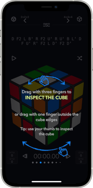 CubePal Cube Rotation and Inspection Gesture